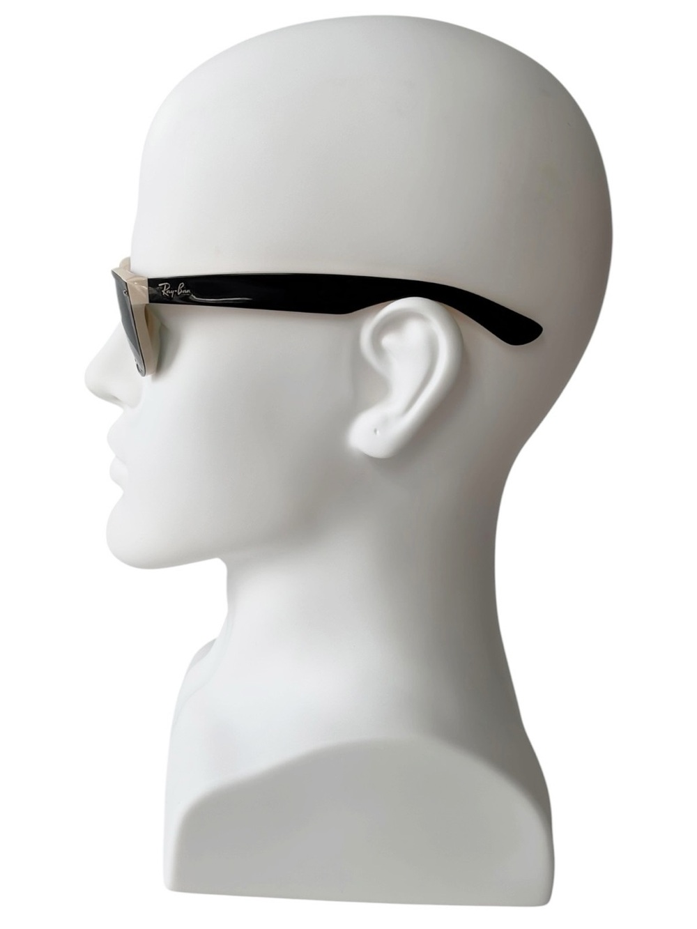 Ray-Ban New Wayfarer Bicolor black/beige Green Classic G-15 RB2132 Sunglasses - Picture 5 of 15